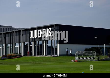 Juventus Training Center während der Trainingssitzung am 05. September 2022 in Turin, Italien Stockfoto