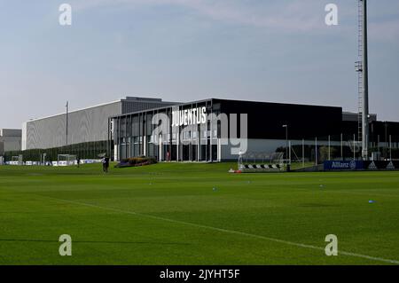 Juventus Training Center während der Trainingssitzung am 05. September 2022 in Turin, Italien Stockfoto