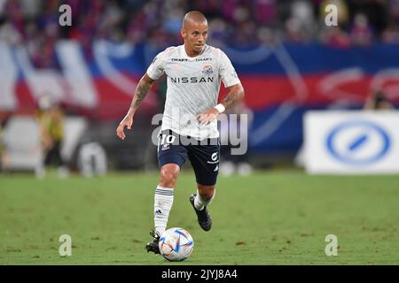 Tokio, Japan. 3. September 2022. Marcos Junior von Yokohama F. Marinos beim Fußballspiel der Liga 2022 J1 zwischen dem FC Tokyo und Yokohama F. Marinos im Ajinomoto Stadium in Tokio, Japan, 3. September 2022. Quelle: AFLO/Alamy Live News Stockfoto