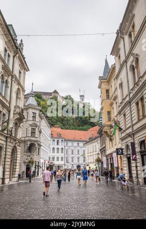 Slowenien, Ljubljana, Stritarjeva utica Stockfoto