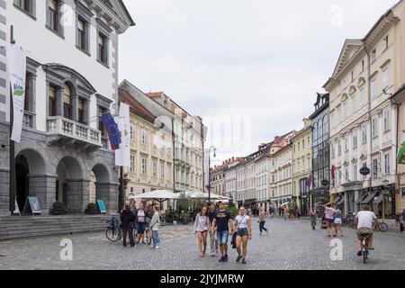 Slowenien, Ljubljana, Stritarjeva utica Stockfoto