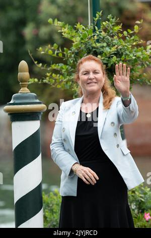 Venedig, Italien. 08. September 2022. Sarah Ferguson, die am 08. September 2022 im Excelsior Hotel während der Internationalen Filmfestspiele von Venedig (Mostra) 79. in Venedig, Italien, eintraf. Foto von Aurore Marechal/ABACAPRESS.COM Quelle: Abaca Press/Alamy Live News Stockfoto