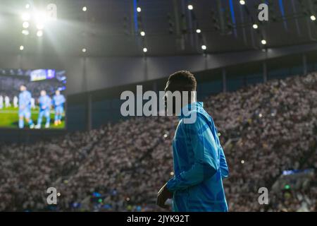 LONDON, ENGLAND - 07. SEPTEMBER: Matteo Guendouzi von Olympique Marseille während des UEFA Champions League-Spiel der Gruppe D zwischen Tottenham Hotspur und O Stockfoto