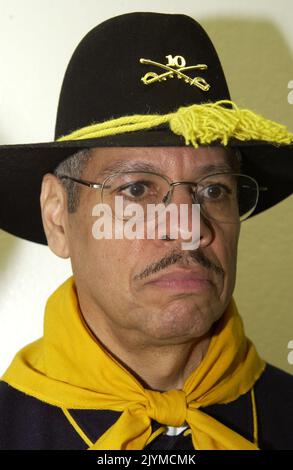 Black History Month Programm - HUD Black History Month Programm: Buffalo Soldiers und die National Great Blacks im Wachsmuseum. Black History Month Programmthema, HUD Black History Month Programm: Buffalo Soldiers und die National Great Blacks in Wax Museum. Stockfoto