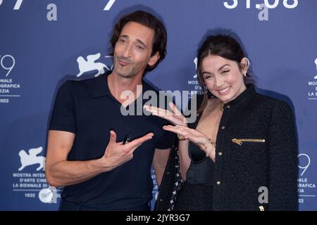 Adrien Brody und Ana de Armas nehmen an der Blonde Photocall während des Internationalen Filmfestivals 79. in Venedig (Mostra) am 08. September 2022 Teil. Foto von Aurore Marechal/ABACAPRESS.COM Stockfoto