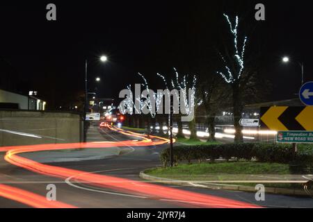 Light Trail, Castlecomer Road, Kilkenny, Irland Stockfoto