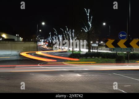 Light Trail, Castlecomer Road, Kilkenny, Irland Stockfoto