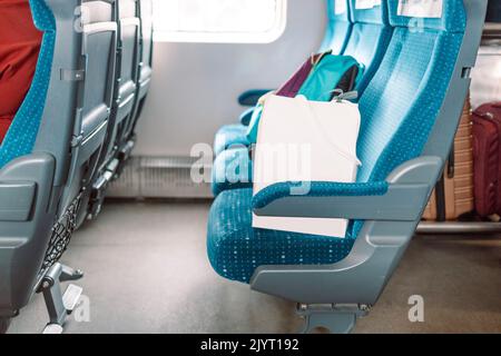 Leeren Innenraum der Bahn für lange und kurze Entfernung in Europa Stockfoto