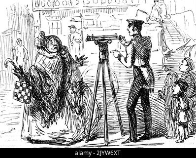 Karikatur von John Leech (1817-1864), einem englischen Karikaturisten und Illustrator. Datiert aus dem 19.. Jahrhundert Stockfoto