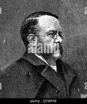 Porträt von Dr. Thomas John Barnardo (1845-1905), einem irischen Philanthropen und Gründer und Direktor von Heimen für arme Kinder. Datiert aus dem 19.. Jahrhundert Stockfoto