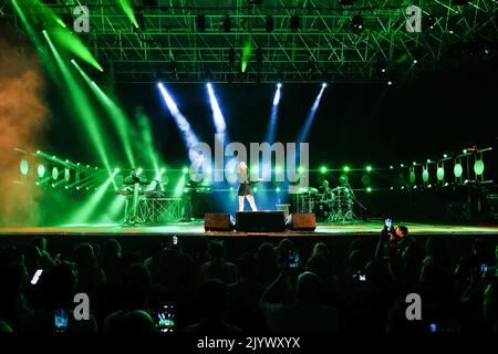 Verona, Italien. 7.. September 2022. Die italienische Sängerin Annalisa Scarrone alias Annalisa bei seinem Live-Auftritt im Teatro Romano in Verona für seine Club-Tournee Nuda10 Stockfoto