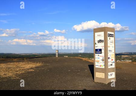 August 8 2022 - Saarlouis, Saarland in Deutschland: Blick auf das Saarland vom Saarpolygon in Saarlouis Stockfoto