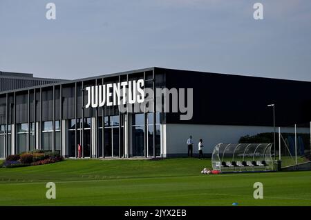 Juventus Training Center während der Trainingssitzung am 05. September 2022 in Turin, Italien Stockfoto