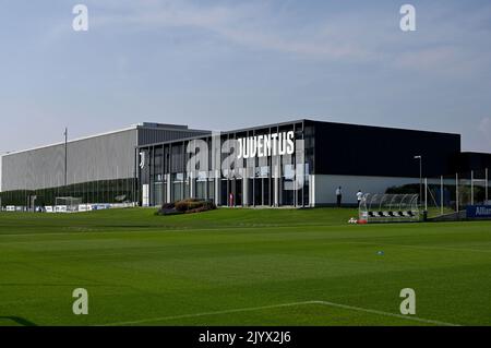 Juventus Training Center während der Trainingssitzung am 05. September 2022 in Turin, Italien Stockfoto