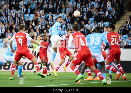 Isaac Kiese Thelin von Malmo während des Fußballspiels der UEFA Europa League Gruppe D zwischen Malmo FF und Braga im Eleda Stadion in Malmo, Schweden, am 8. September 2022. Foto: Anders Bjuro / TT / kod 11830 Stockfoto