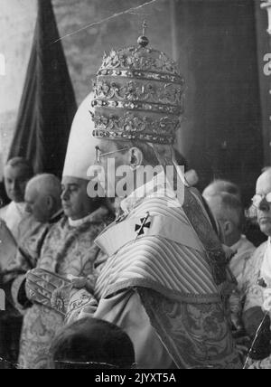 Papst Pius XII. - Porträts Allgemeine Szenen. 27. März 1939. (Foto von G. Felici) Stockfoto