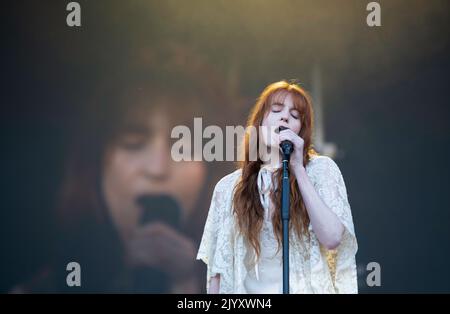 Florence + The Machine live beim Tempelhof Sounds Festival in Berlin Stockfoto