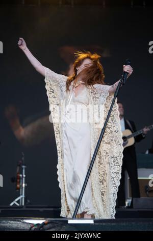 Florence + The Machine live beim Tempelhof Sounds Festival in Berlin Stockfoto