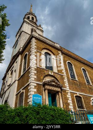 St. James's Church, Clerkenwell - anglikanische Kirche, das aktuelle Gebäude stammt aus dem Jahr 1792, erbaut auf dem Gelände eines Klosters aus dem Jahr C12. und einer früheren Kirche. Stockfoto