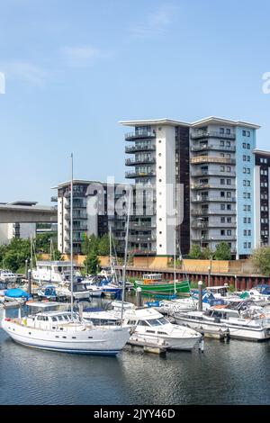 Cardiff Marina, City of Cardiff (Caerdydd), Wales (Cymru), Großbritannien Stockfoto