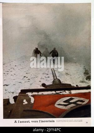 Deutsche Armee in Russland im Januar 1942. Zweiter Weltkrieg Invasion der Sowjetunion durch Nazi-Deutschland Stockfoto