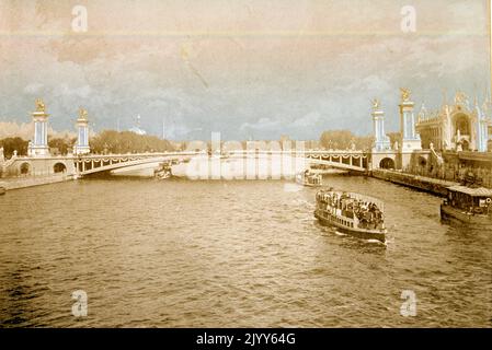 Ein Landschaftsbild von le Pont Alexandre III Stockfoto