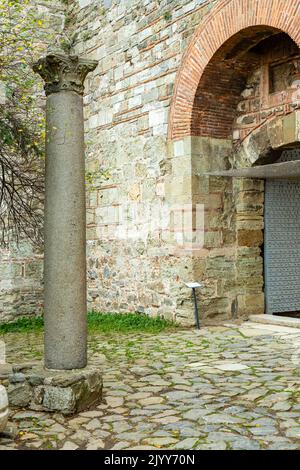 Festung Rumeli in Istanbul, Türkei. Rumelihisari. Die Burg Rumeli Hisari Bogazkesen ist eine mittelalterliche Festung in Istanbul, Türkei. Stockfoto