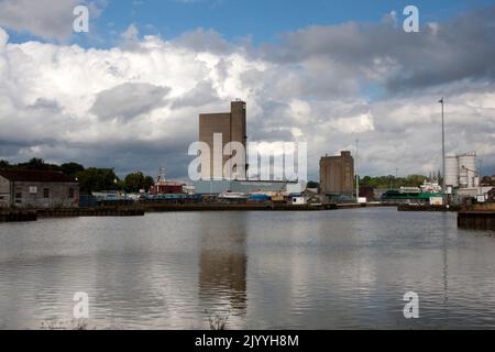 Sharpness Werft, River Severn, Gloucestershire, Stockfoto