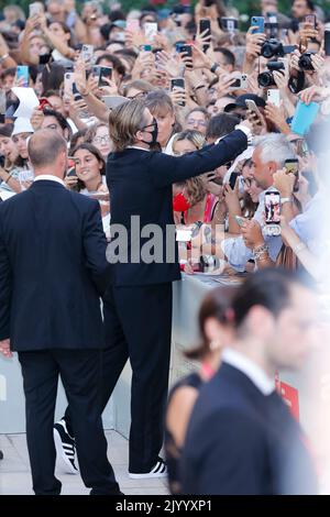 Brad Pitt nimmt am 07. September 2022 an der Premiere von „Blonde“ während der Internationalen Filmfestspiele von Venedig 79. im Palazzo del Cinema am Lido in Venedig, Italien, Teil. Stockfoto