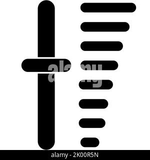 Symbol für die Lautstärkeregelung auf weißem Hintergrund. Symbol für die Lautstärkeregelung. Lautstärkezeichen. Flacher Stil. Stockfoto