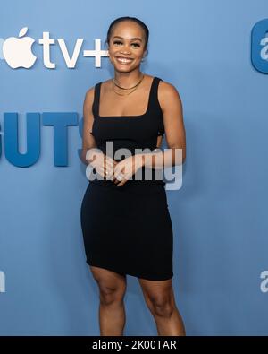 New York, USA. 08. September 2022. Rachel Lindsay nimmt am 8. September 2022 an der Premiere der Apple TV-Dokuserie „Gutsy“ im Times Center Theater in New York, NY, Teil. (Foto von Gabriele Holtermann/Sipa USA) Quelle: SIPA USA/Alamy Live News Stockfoto