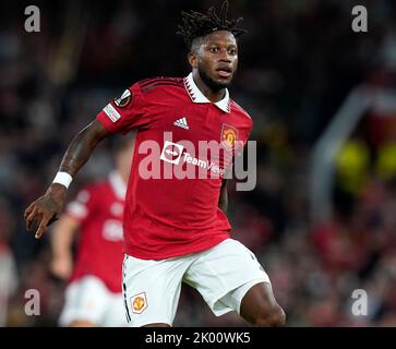 Manchester, England, 8.. September 2022. Fred von Manchester United während des Spiels der UEFA Europa League in Old Trafford, Manchester. Bildnachweis sollte lauten: Andrew Yates / Sportimage Stockfoto