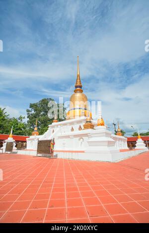 Phra That Sawi ist eines der Reiseziele in Wat Phra That Sawi Chumphon Provinz, Thailand. Stockfoto