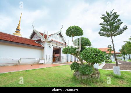 Phra That Sawi ist eines der Reiseziele in Wat Phra That Sawi Chumphon Provinz, Thailand. Stockfoto