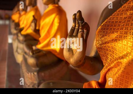 Phra That Sawi ist eines der Reiseziele in Wat Phra That Sawi Chumphon Provinz, Thailand. Stockfoto