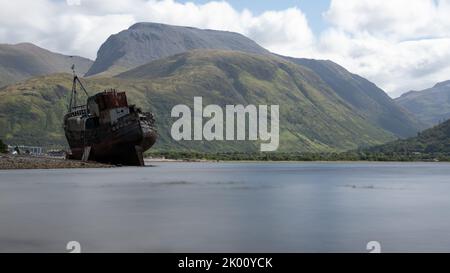 Altes Boot Von Caol Stockfoto