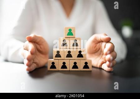 Personalkonzept und CRM-Kundenmanagement Stockfoto