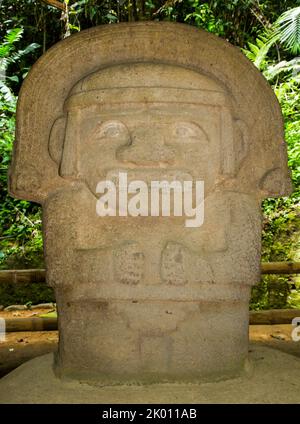 Kolumbien, San Agustin, der Wald der Statuen oder Bosque de las Estatuas im Parque Arqueologico de San Agustin oder der Archäologische Park San Agustin Stockfoto