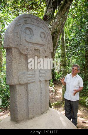 Kolumbien, San Agustin, der Wald der Statuen oder Bosque de las Estatuas im Parque Arqueologico de San Agustin oder der Archäologische Park San Agustin Stockfoto