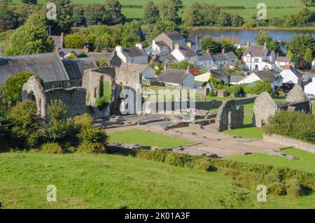 St Dogmaels Abbey, Pembrokeshire, Wales, Großbritannien, Europa Stockfoto