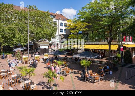 Sommerliche impressionen aus der Kieler Altstadt um den Alten Markt Stockfoto