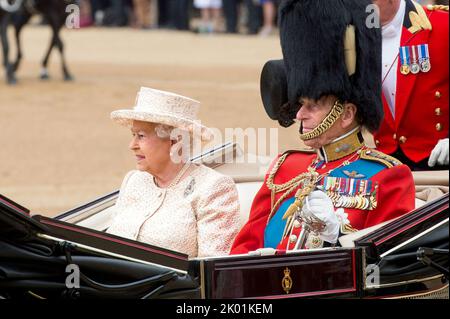 Königin Elisabeth II. Und Prinz Philip, Herzog von Edinburgh, Juni 13 2015. Stockfoto