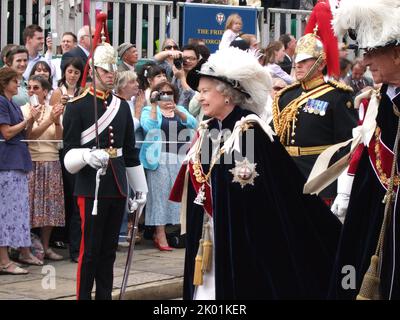 Die Königin, Elizabeth II. Und der Herzog von Edinburgh 16. Juni 2008. Foto von Ibagli. Stockfoto