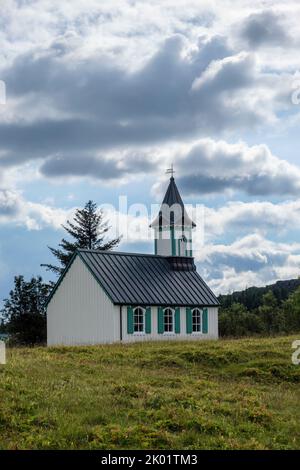 Kirche von Thingvellir, Island Stockfoto