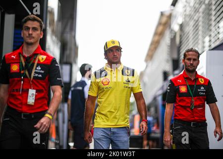 Italien, 09/09/2022, #55 Carlos Sainz, Scuderia Ferrari während des italienischen GP, 8-11. September 2022 auf der Monza-Strecke, Formel-1-Weltmeisterschaft 2022,09/09/2022 Foto Federico Basile/Insidefoto Credit: Insidefoto di andrea staccioli/Alamy Live News Stockfoto