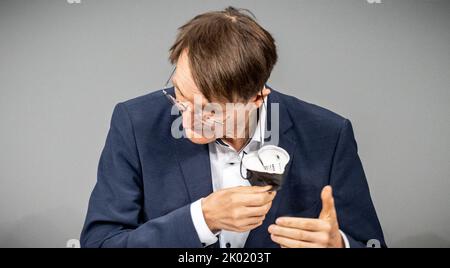 Berlin, Deutschland. 08. September 2022. Karl Lauterbach (SPD), Bundesminister für Gesundheit. Quelle: Michael Kappeler/dpa/Alamy Live News Stockfoto