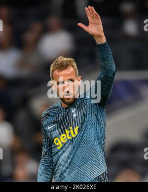 07 Sep 2022 - Tottenham Hotspur gegen Marseille - UEFA Champions League - Gruppe D - Tottenham Hotspur Stadium Harry Kane von Tottenham Hotspur gegen Marseille. Picture : Mark Pain / Alamy Stockfoto