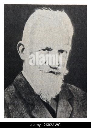 George Bernard Shaw (1856 - 1950), der auf seinem Beharren einfach als Bernard Shaw bekannt war, war ein irischer Dramatiker, Kritiker, Polemiker und politischer Aktivist. Stockfoto