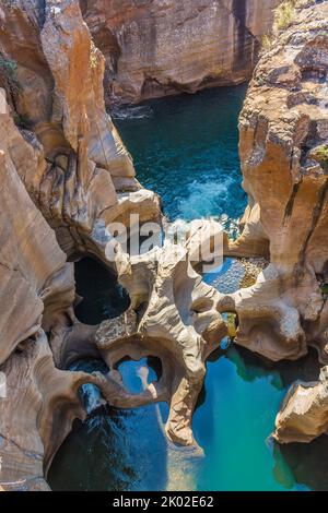 Die Luck-Schlaglöcher von Bourkes befinden sich im Blyde River Canyon Reserve an der Panoramastrasse in der südafrikanischen provinz mpumalanga Stockfoto