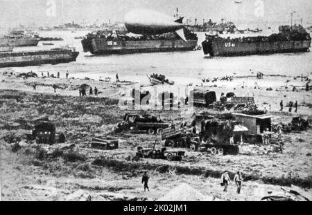 Die Landung der Alliierten in der Normandie. 6. Juni 1944 Stockfoto